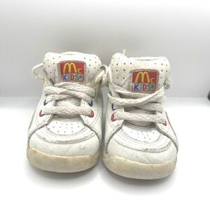 Kids Mc Kids White High Top Sneakers Size 3 McDonald's Collectible Shoes POOR
